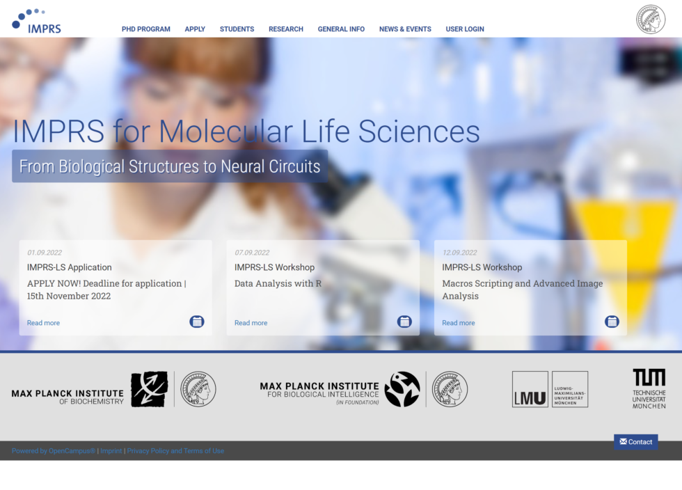 Исследовательские программы и PhD программы для выпускников в IMPRS (Мюнхен, Германия)